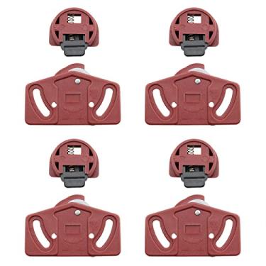 Imagem de HJGarden 4 pares de rolos para guarda-roupa, placa de circuito de engrenagem de porta deslizante, kit de painel interno, acessórios de polia de porta deslizante, marrom