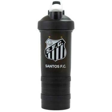Imagem de Garrafa Shakeira Mola 2 Compartimentos 500ml - Santos