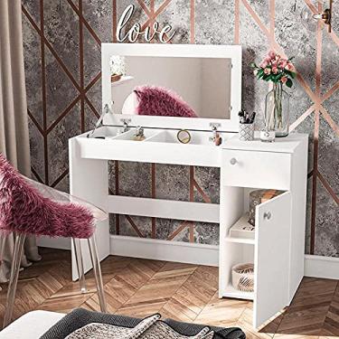 Imagem de Penteadeira Iracema 1 Gaveta e 1 Porta Branco Politorno