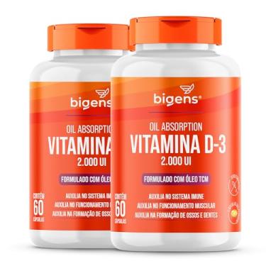 Imagem de Vitamina D3 2000ui e Óleo Tcm (mct), Bigens, Kit 2x 60 cápsulas