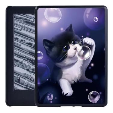 Imagem de Capa para tablet Amazon Kindle Paperwhite 1 5th/2 6th/3 7th/Paperwhite 4 10th/Kindle 10th 2019/8th 2016 Antiqueda Capa traseira (19. Gato preto, para SY69JL)