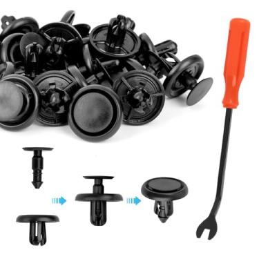 Imagem de Waylin 10 peças Super Engine Splash Shield Guard, prendedores de fixadores, capas de motor sob o clipe do capuz serve para Toyota Corolla Avalon Camry Prius RAV4 Sienna Lexus, substitui a peça nº 90467-07201