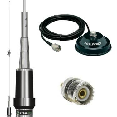 Imagem de Antena Móvel Dual Band Ap0191 Suporte Magnético Cabo 4 Metros Com Cone