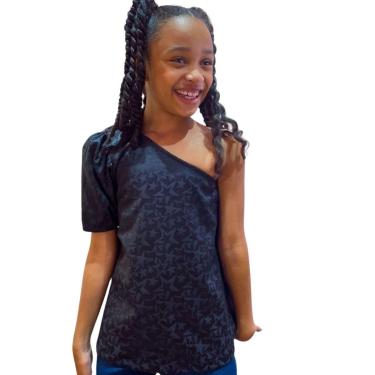 Imagem de Blusa com Ombro a Mostra Estrelado Brilho Sutil-Feminino