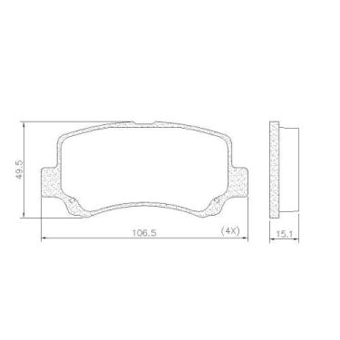Imagem de Pastilha de Freio ULT43970 Towner 09/ Cargo Utility Family 06/ Face 10