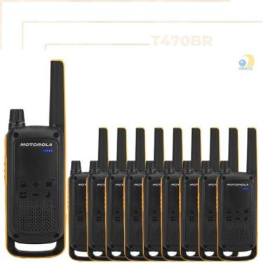 Imagem de Kit 10 Rádio Talkabout Motorola T470BR Walkie Talkie Original Resisten