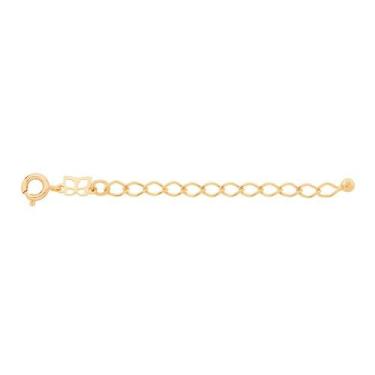 Imagem de Extensor banhado ouro 3x 24k 18k e 22k  feminino rommanel 7 cm fecho r