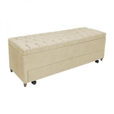 Imagem de Recamier Com Auxiliar Queen Suede(1.58X0.50) - Genki Kenko, AREIA