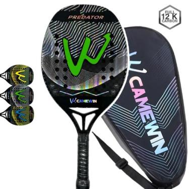 Imagem de Raquete Beach Tennis Camewin 100% Fibra Carbono 12K Predator