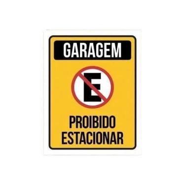 Imagem de Placa Sinalização - Garagem Estacionar Estacionamento 27X35 - Sinalizo