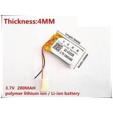 Imagem de Bateria 3.7v  200mah 402030 4mm X 20mm X 30mm - bgb