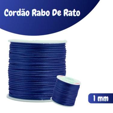 Imagem de Fio De Seda Azul Marinho - Cordão Rabo De Rato 1mm - Nybc