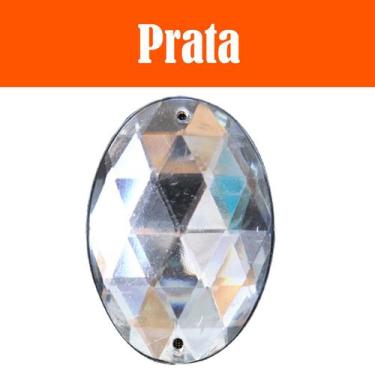 Imagem de Chaton Oval Taz-021 - 25mm - Prata - Nº: 8 - Nybc