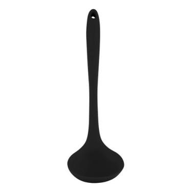 Imagem de Concha De Silicone Resistente Utensilio Cozinha - Clink, Preta