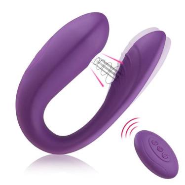 Imagem de Vibrador Casal Controle Remoto U + Sugador de clitóris + 10 Velocidade