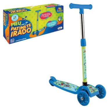 Imagem de Patinete Infantil 3 Rodas C/ Luz Regula Altura Irado Criança - Art Bri