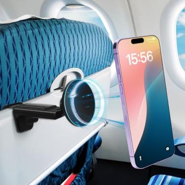Imagem de ZANEDY Suporte de telefone de avião essencial de viagem para MagSafe, mãos livres para MagSafe Phone Stand Plane para iPhone 16 15 Acessórios de viagem voando