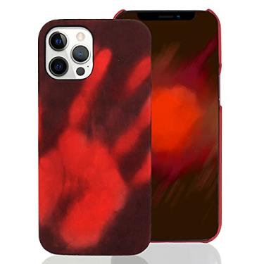 Imagem de Capa protetora Omio compatível com iPhone 15 Pro Max que muda de cor, capa com sensor térmico, sensor de calor, indução fluorescente, sensor de temperatura, capa criativa ultrafina antiarranhões