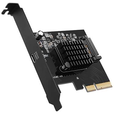 Imagem de EZDIY-FAB Placa de expansão interna USB 3.2 Gen2x2 Tipo-C 20 Gbit/s PCI Express 3.0 X4 adaptador para PCs de mesa (ASM3242)