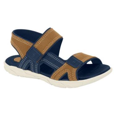 Imagem de Sandália Papete Molekinho Infantil Juvenil Masculino tiras autocolante