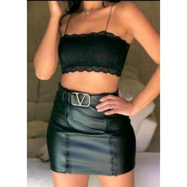 Imagem de Top Faixa Renda Sem Bojo Blogueirinha Com Alça Moda - Impresioni, Pret