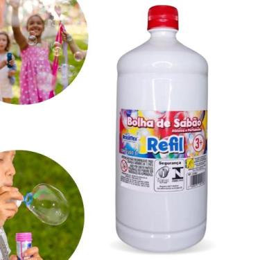 Imagem de Refil Para Bolha De Sabão 1 Litro Líquido Perfumado Atóxico - Europio