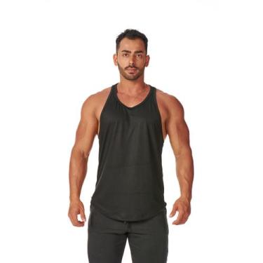 Imagem de Regata Masculina Machão Cavada Academia Fitness Esporte Corrida Leve M