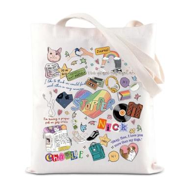 Imagem de KUIYAI Bolsa inspirada no programa de TV Heart Stopper, presente inspirado no Spotify, presente para fãs de Charlie Nick, presente LGBT, presente de orgulho gay, Bolsa com tampa