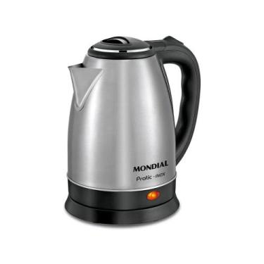 Imagem de Chaleira Elétrica Mondial Pratic CE06 2 Litros, 110V, Preto, Inox