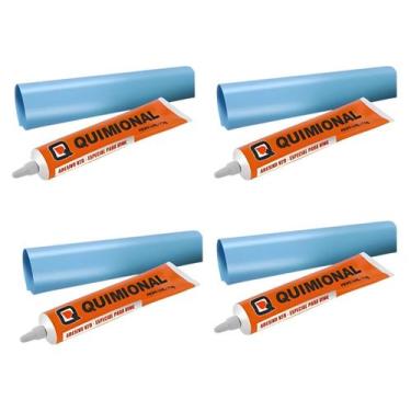Imagem de Kit 4 Cola Vinil 73g P/ Reparo de Piscina De Vinil ViniPlas - Geral