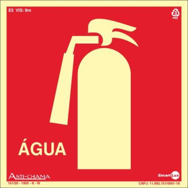 Imagem de Placa PVC Rígido Extintor de Incêndio Água 1mm 15x15 PAF-230 - ENCARTA