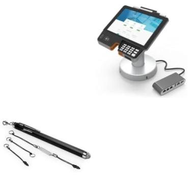 Imagem de Caneta Stylus Pax Aries AR8, BoxWave [Caneta capacitiva EverTouch] ponta de fibra capacitiva para Pax Aries AR8 - Preto Jet