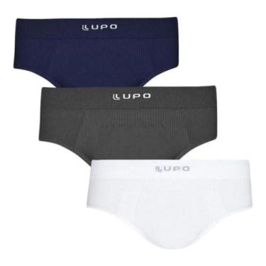 Imagem de Kit 3 Cueca Masculina Slip Lupo Micromodal Sem Costura Premium, Sortid