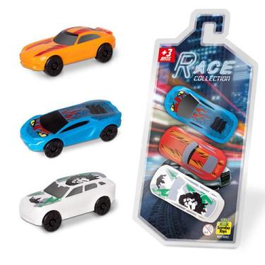 Imagem de Kit 3 Carrinhos De Brinquedo Miniatura Tipo Pista Hot Wheels - Samba T