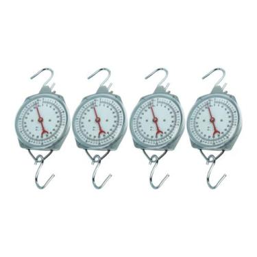 Imagem de Kit 4 Dinamômetro Circular Faixa 0 A 50Kgf Indicação Analógica Tipo Re
