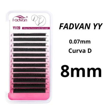 Imagem de Cílios Fadvan Volume Brasileiro Fio Y Curva D/C Mix 8-14mm E Tamanhos 