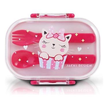 Imagem de Pote Para Lanche Marmita De 2 Andares Infantil 400ml Escolar - Jacki D