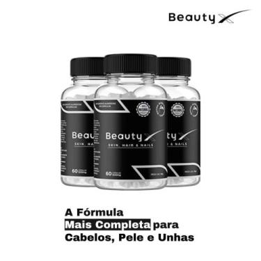 Imagem de Beautyx Cabelos, Pele e unhas 3 Potes 180 Caps (3 Meses)