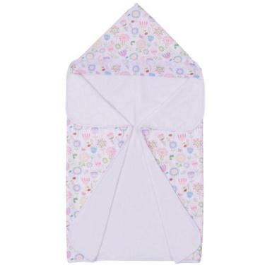 Imagem de Toalha de Banho Bebê Doce Encanto Rosa com Capuz - Miguel Baby