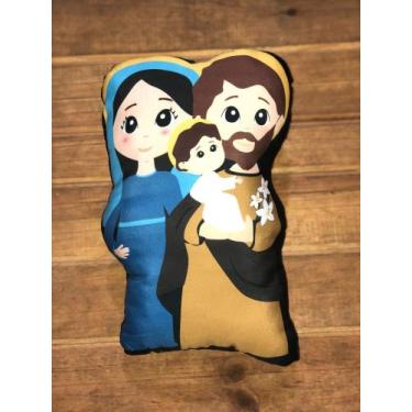 Imagem de Naninha Almofada Sagrada Família - José e Maria religiosos, P
