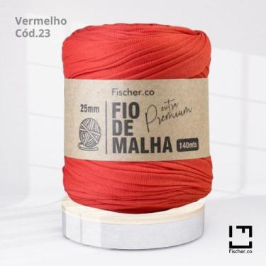 Imagem de Fio de Malha Extra Premium Fischer 25mm Vermelho Cód. 23 - Fischer C.O