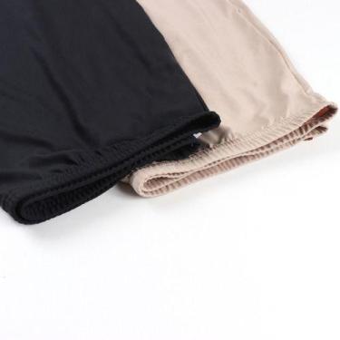 Imagem de Kit 5 Saia Anágua Justa Com Barra Rendada Poliéster Bege - Lú, Variado