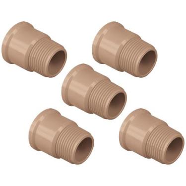 Imagem de Kit c/ 5 Adaptador Curto Soldável 25mm x 3/4" Caixa d'Água - Akato