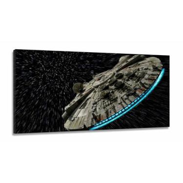 Imagem de Quadro Decorativo Star Wars Nave em Tecido Canvas 130x60 - Wall Frame