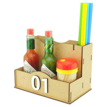 Imagem de 45 Porta Molhos Pimenta Guardanapo Canudos Temperos Pizzaria Crú - Mod