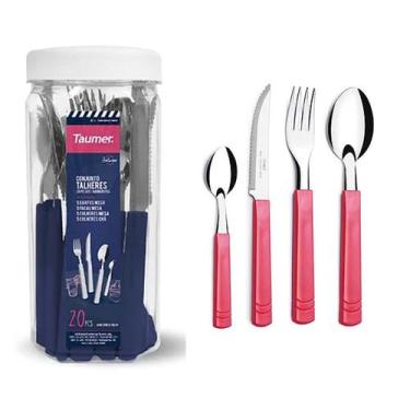Imagem de Jogo Faqueiro 20 Peças Saturno Talheres Aço Inox Faca Garfo Colher + P