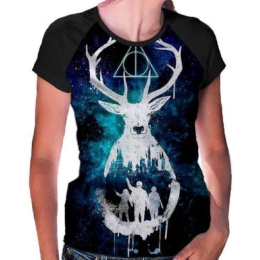 Imagem de Camiseta Raglan Baby Look Harry Potter Ref:36 - smoke, Preto, G