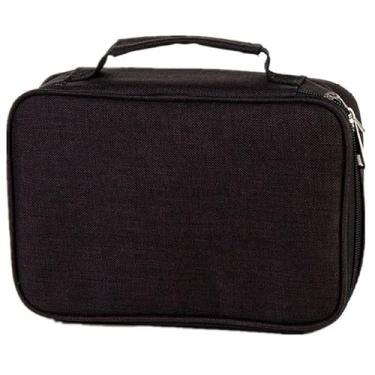 Imagem de Estojo 72 Pens Escolar Box Nylon – Organização e Praticidade para Todas as Idades! (Preto)