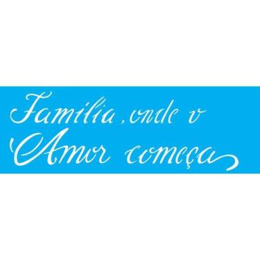 Imagem de Stencil Opa 10 x 30 cm - Família - 2226 - Opa Criando Arte