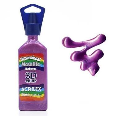 Imagem de Tinta Dimensional Metallic Relevo Acrilex 35ml, 549 - MAGENTA